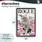 Stupell Industries Funny Floral Cat Magazine Floating Frame, design by Sasha